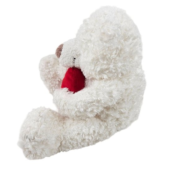 Hallmark Heartly Talking Teddy Polar Bear Plush Stuffed Animal White Sitting - Picture 3 of 8